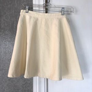 American Apparel Cream Skater Skirt